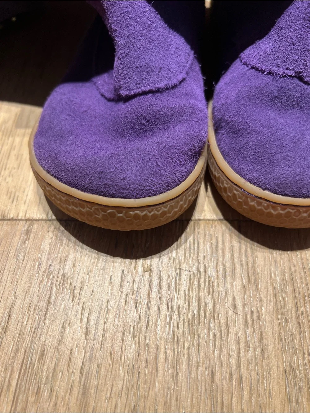 Livie and Luca Kids Gray and Purple Suede Booties, Size 12